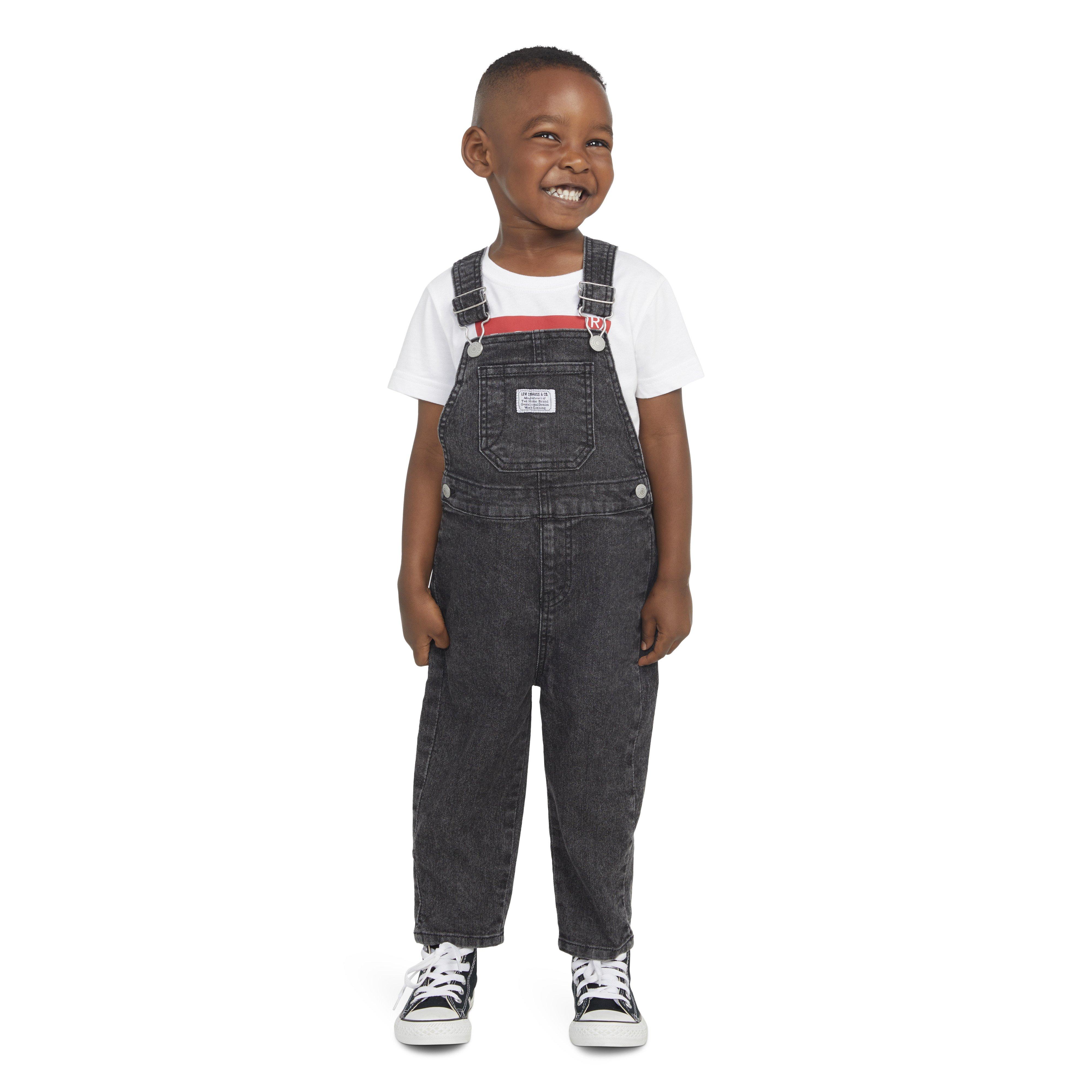 Levi's Toddler Boys' Lightweight Black Denim Overalls - BLACK